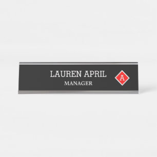 Elegant Diamond Customisable Desk Name Plate