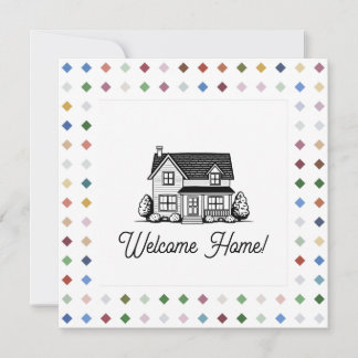 Elegant Diamond Geometric Pattern Artistic Holiday Card