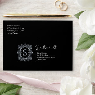 Elegant Diamond Letter S Envelope