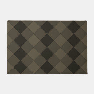 Elegant Diamond Pattern in Beige & Brown Shades Doormat