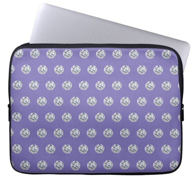 Elegant Diamond Pattern on Lavender Blue Laptop Laptop Sleeve (Front)