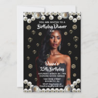 Elegant Diamond, & Pearl Photo Black 