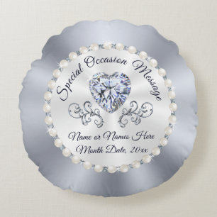 Elegant Diamond Personalised Ring Bearer Pillow