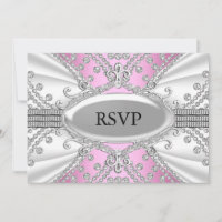 Elegant Diamond Pink RSVP