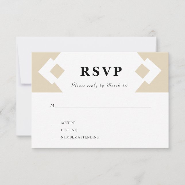 Elegant Diamond RSVP Card (Front)