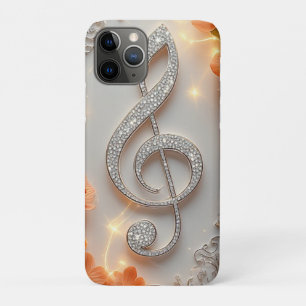 Elegant Diamond Treble Clef Jewelry Case-Mate iPhone Case