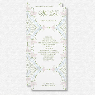 Elegant Diamond Wedding Program
