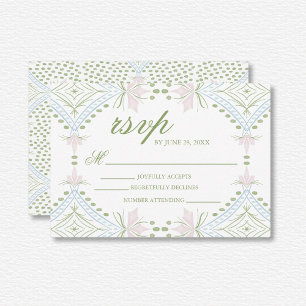 Elegant Diamond Wedding  RSVP Card