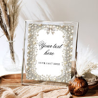 Elegant Diamonds and Pearls Bridal Shower Custom