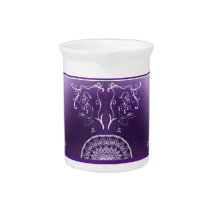 Elegant digital calligraphy Porcelain Pitcher