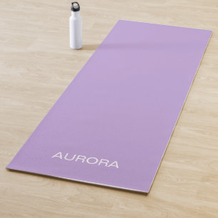 Elegant Digital Lavende Personalised Name Yoga Mat