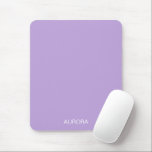 Elegant Digital Lavender Personalised Name -  Mouse Pad<br><div class="desc">Upgrade your workspace with this sleek and stylish mousepad featuring a digital lavender background and your custom name in clean, modern typography. Perfect for both home and office use, this personalised mousepad adds a touch of elegance and individuality to your desk. A thoughtful and functional gift for students, professionals, or...</div>