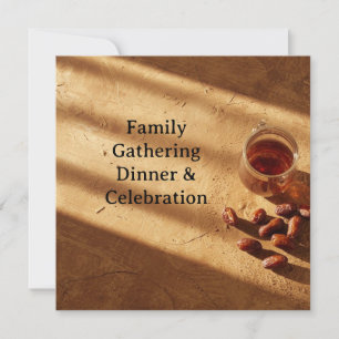 Elegant dinner invitation postcard