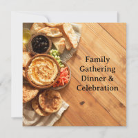 Elegant dinner invitation postcard