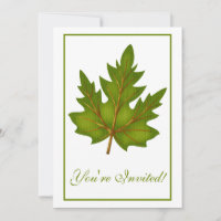 Elegant Dinner Party Invitation Autumn Leaf 3