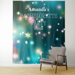 Elegant Disco Sparkle Colourful Wedding Backdrop Tapestry