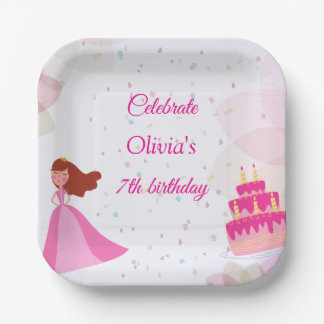 Elegant Disney princess birthday Paper Plate