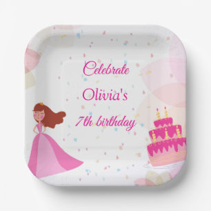 Elegant Disney princess birthday Paper Plate