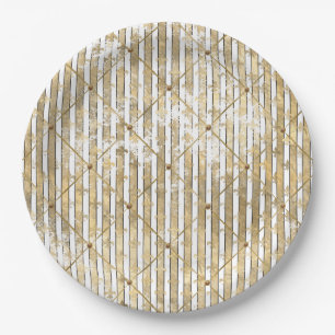 Elegant Distressed French Classic Vintage Style Paper Plate