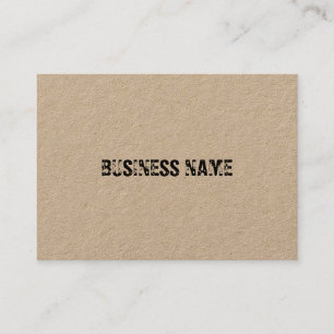 Elegant Distressed Text Real Kraft Paper Template Business Card