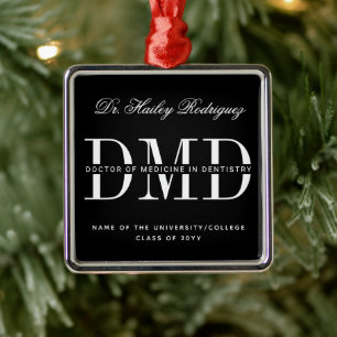 Elegant DMD Doctor of Medicine in Dentistry Grad Metal Tree Decoration
