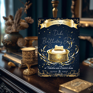 Elegant Dog Birthday | Luxury Pet Celebration Invitation