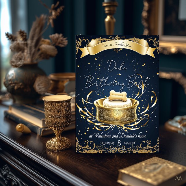 Elegant Dog Birthday | Luxury Pet Celebration Invitation (Creator Uploaded)
