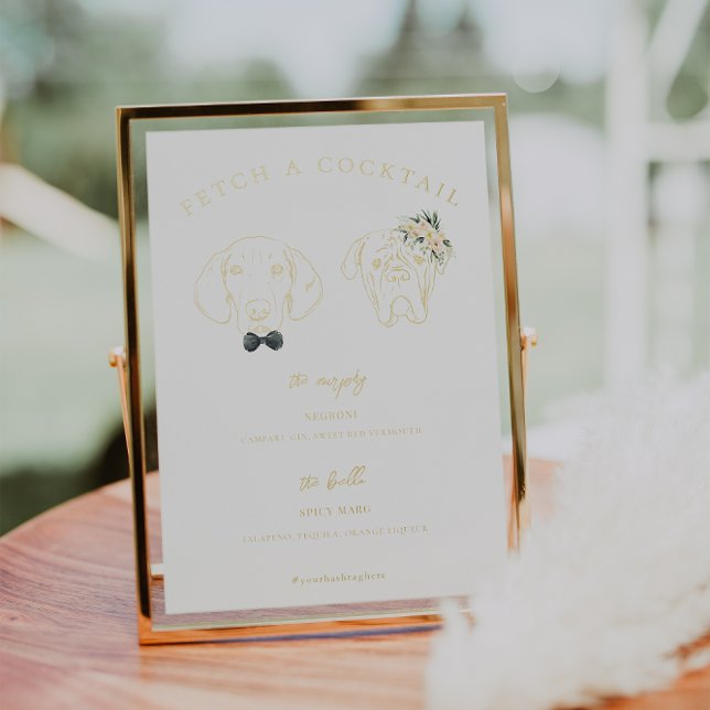 Elegant Dog | Bride & Groom Signature Drink Poster (Creator Uploaded)