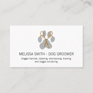 Elegant Dog Groomer Business Card