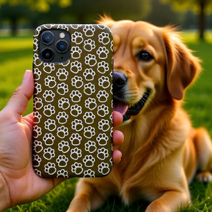 Elegant Dog paws brown  Case-Mate iPhone Case