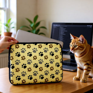 Elegant Dog pet paws cream Laptop Sleeve