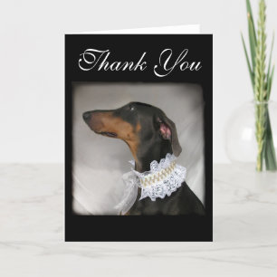 Elegant dog says thank you card