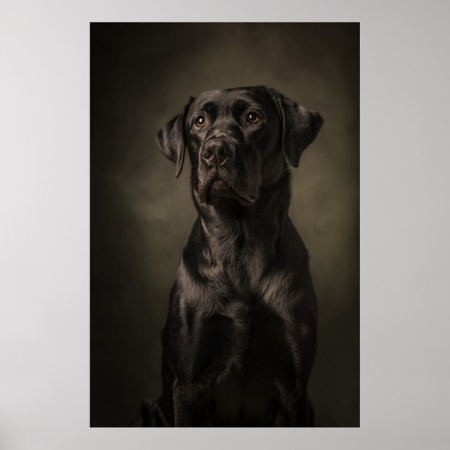 Elegant Dog Silhouette Poster (Front)