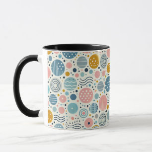 Elegant Dots And Waves Coffee Mug