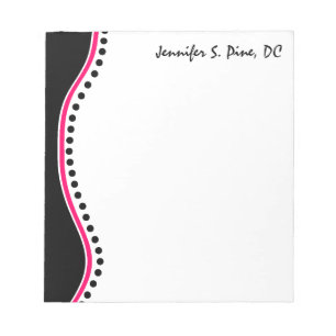 Elegant Dots Chiropractor Personalised Notepad