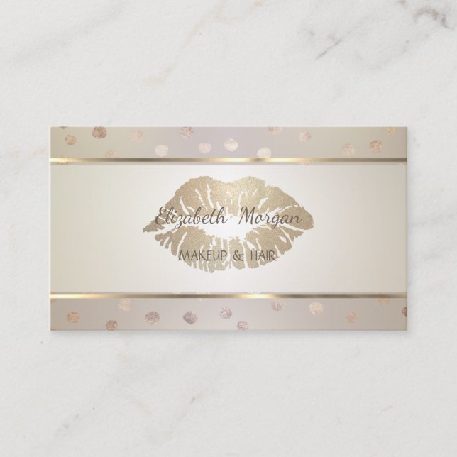 Elegant ,Dots,Striped,Lips    Appointment Card (Front)