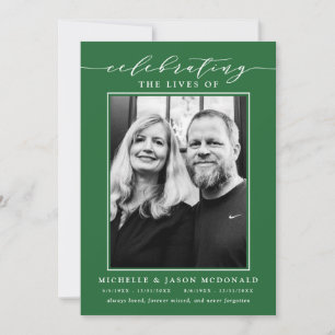 ELEGANT DOUBLE CELEBRATION OF LIFE FUNERAL SERVICE INVITATION