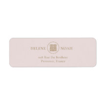 Elegant Double Happiness Pink Wedding Address