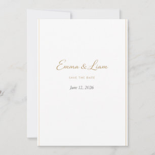Elegant Double-Sided Wedding Invitation – Minimali