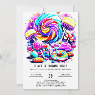 Elegant Doughnut Sweet Birthday Invitation