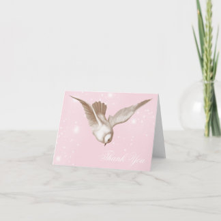 Elegant Dove Funeral Thank You Cards