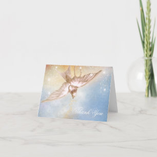 Elegant Dove Funeral Thank You Cards