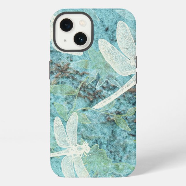 Elegant Dragonflies Pattern iPhone Case (Back)