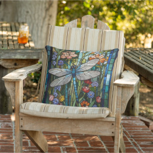 Elegant Dragonfly art painting botanical boho Cushion