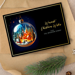 Elegant Dramatic Christmas scenery in bauble Gold