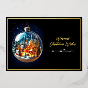 Elegant Dramatic Christmas scenery in bauble Gold