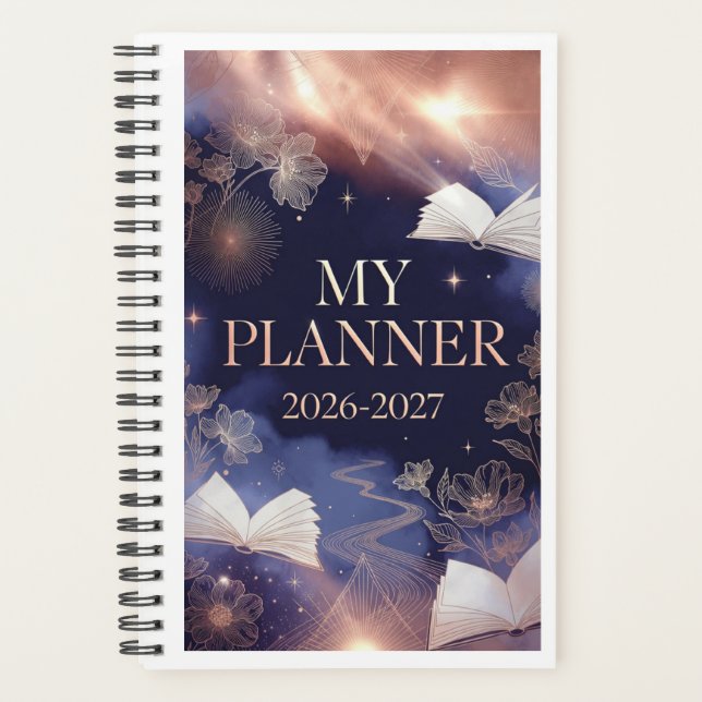 Elegant Dreamy Celestial Edition Planner (Front)