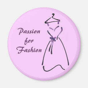 Elegant Dress Design with Customisable Slogan Magnet