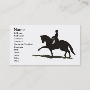Elegant Dressage Horse Business Card