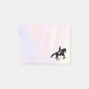 Elegant Dressage Rider on a Watercolor Background Post-it Notes